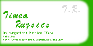 timea ruzsics business card